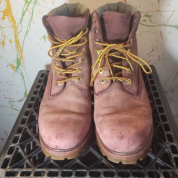 Timberland Boots  Red  Men Size 8.5 - Picture 4 of 16